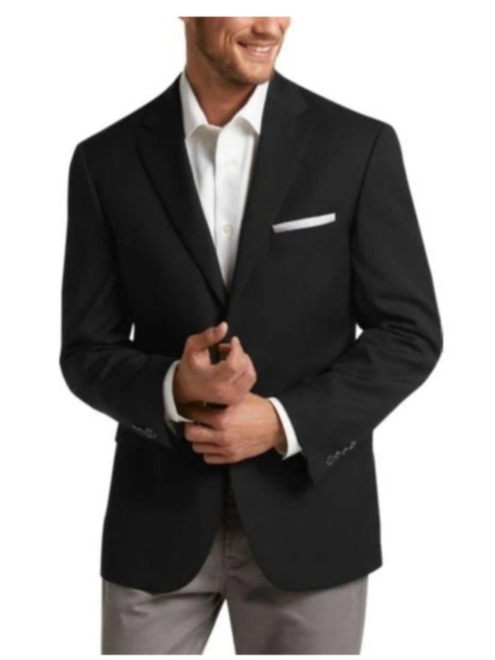 Pronto Uomo Black Platinum Men's Sport Coat Blazer - 100% Wool